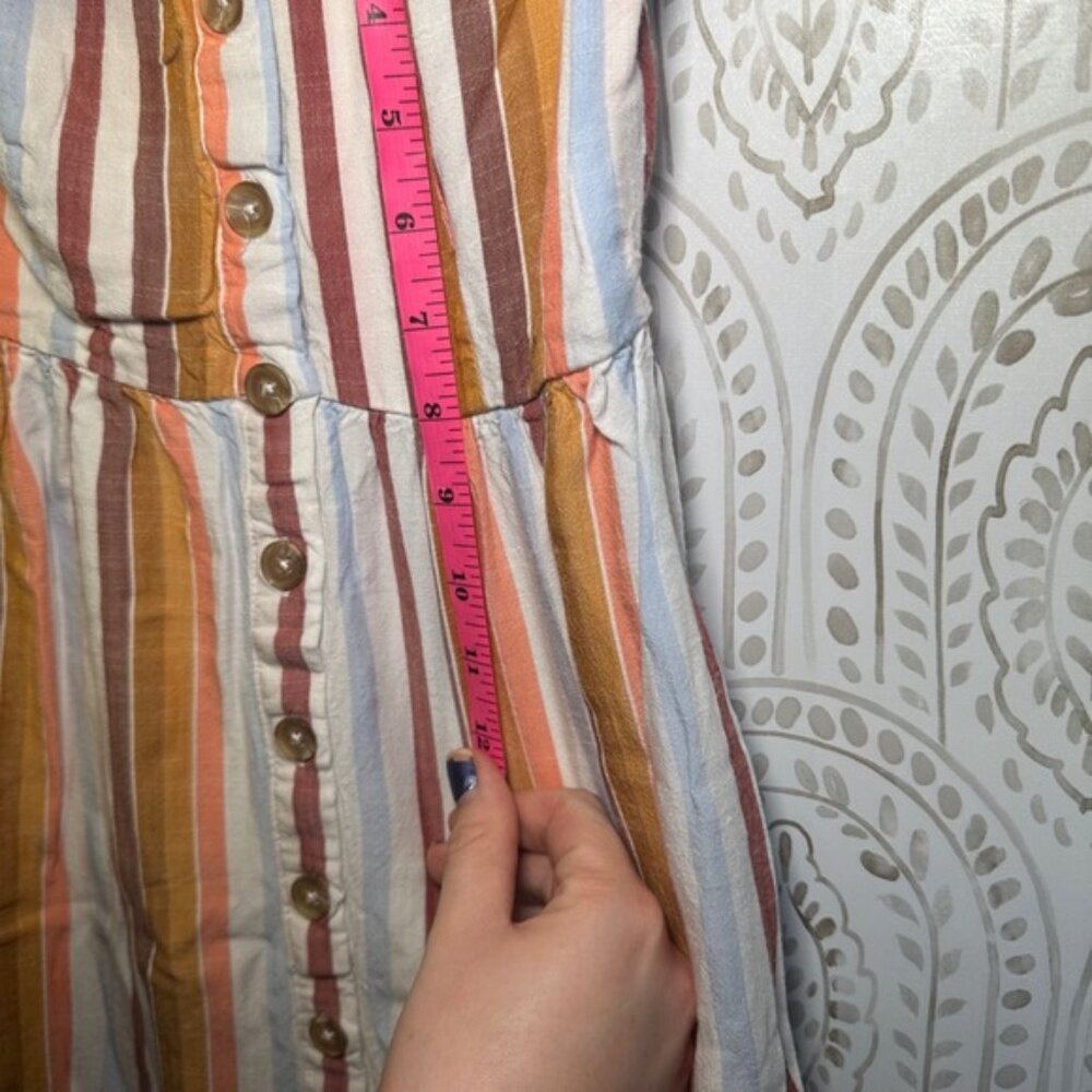 Aeropostale Striped Off Shoulder Smocked Waist Mini Dress XS - Picture 8 of 9